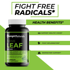 Label indicating gluten-free and non-GMO thyme leaf supplement