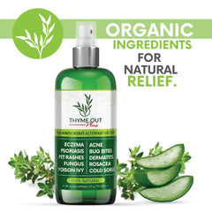 Thyme Out Plus dermatitis-relief spray eases irritation on sensitive skin