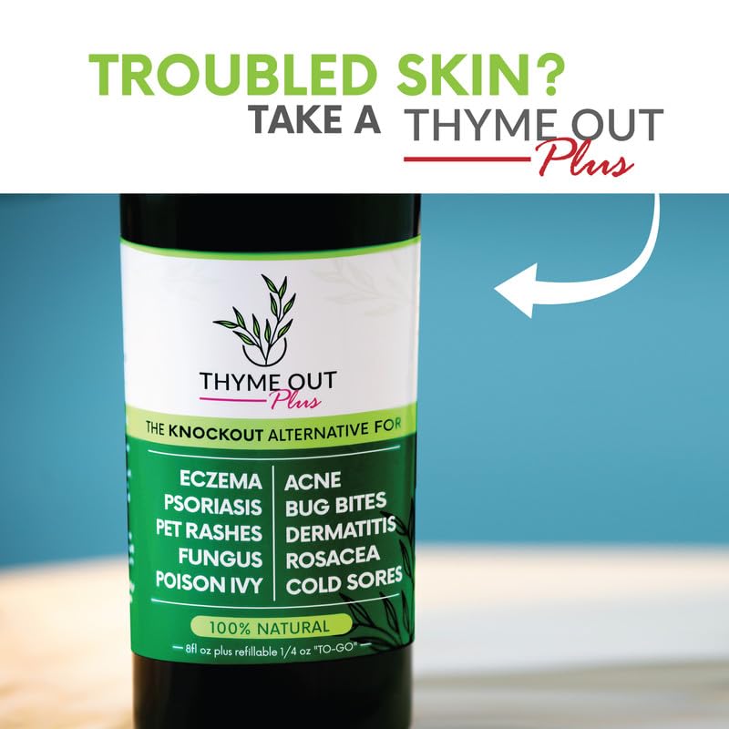 Thyme Out Plus poison-ivy-rash spray calms plant-contact irritation with natural botanicals