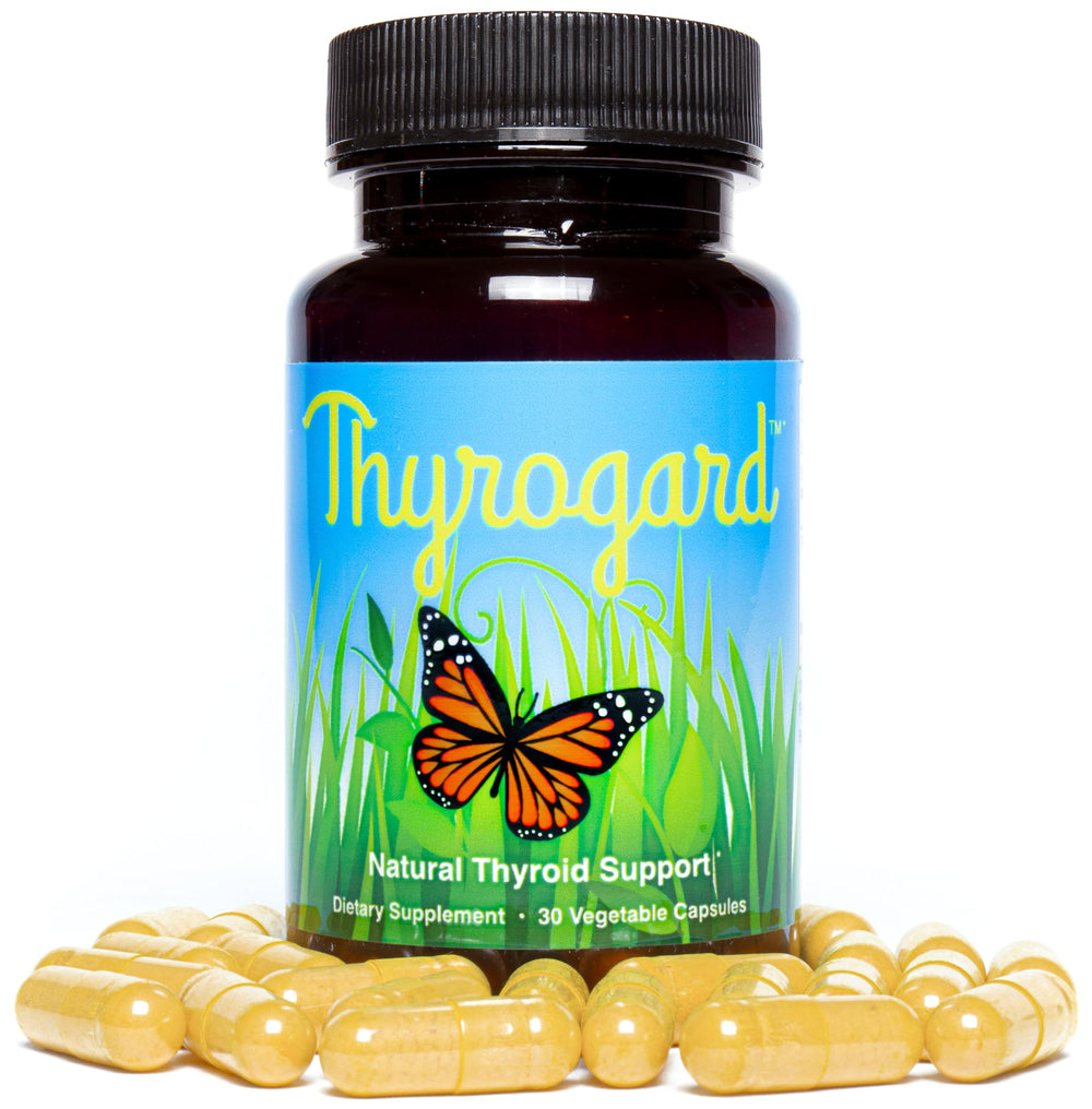 Thyrogard bottle on desk illustrates easy inclusion in daily routines.