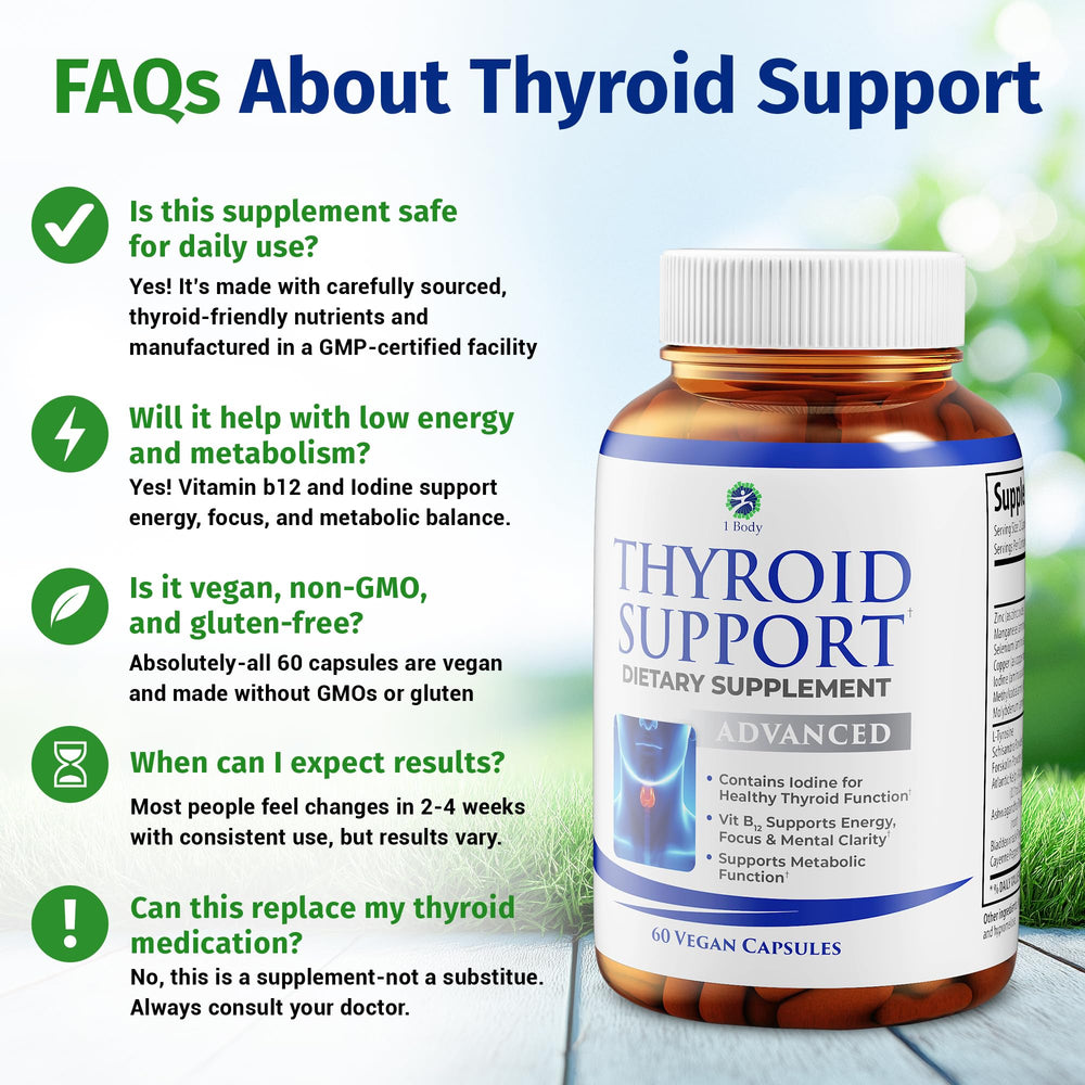 Gluten-free, soy-free, and dairy-free thyroid formula