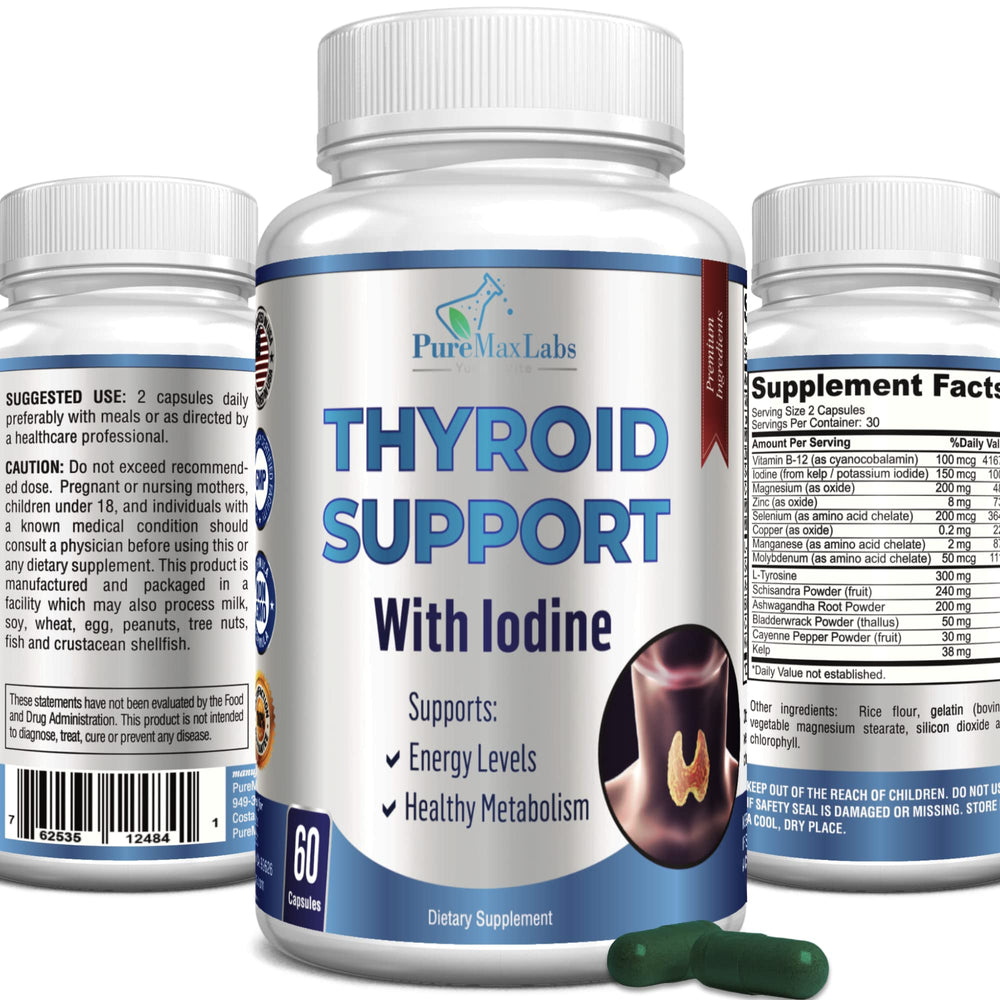 Thyroid Support with Iodine bottle label