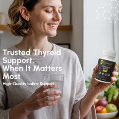 Non-GMO and Made in USA indicators on ThyroKI packaging