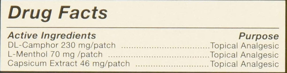 Tiger Balm patch application shows quick adhesion to the skin