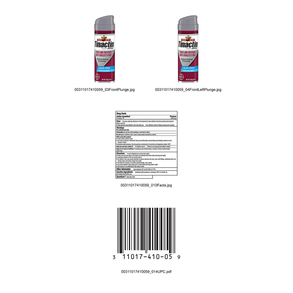 Tinactin spray shown after shower for post-cleanup treatment.