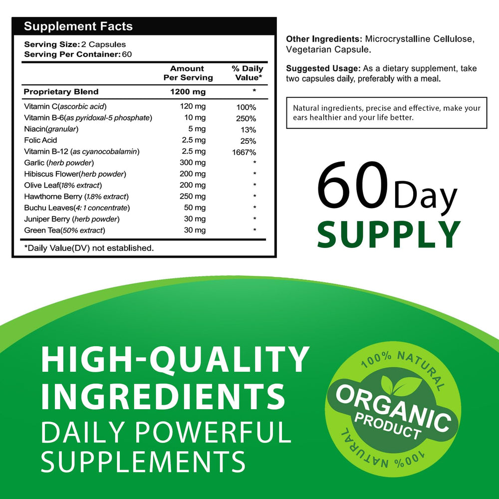 Usage guideline showing 2 capsules per day