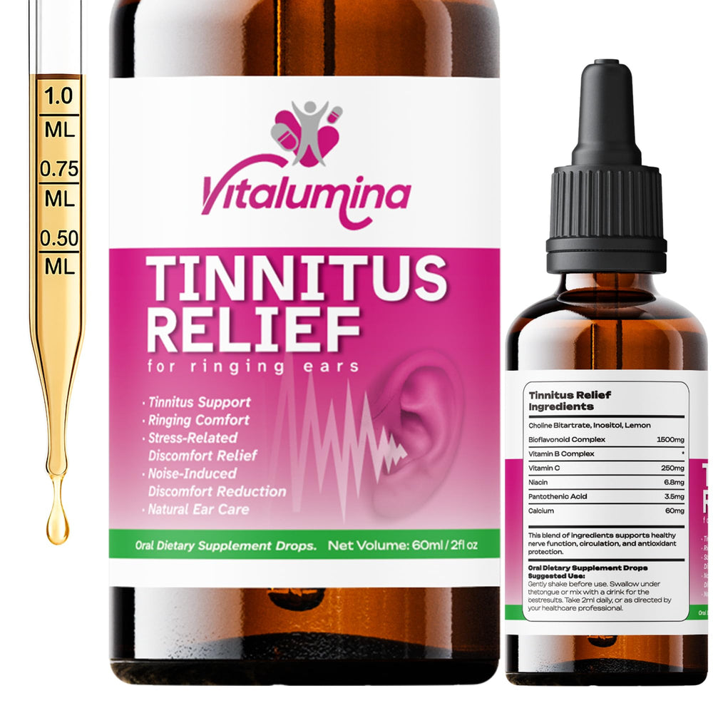 60ml bottle of tinnitus relief drops to drink