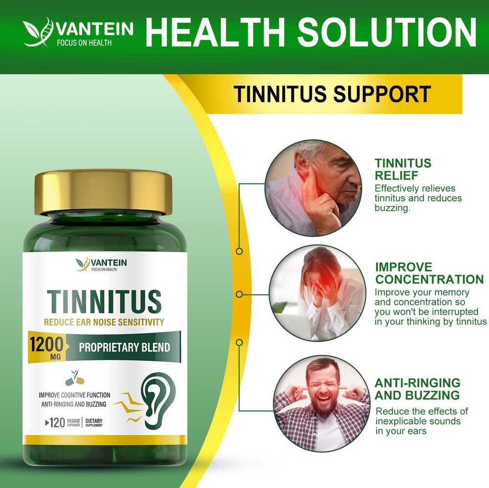 60-day supply label for tinnitus relief capsules