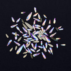Tisslan raindrop rhinestones 2x6mm; tiny accents for detail nails