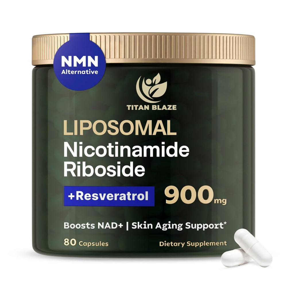 Bottle of Titan Blaze NAD+ 80 capsules