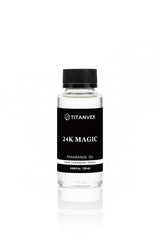TitanVex 24K Magic Diffuser Oil bottle shows long-lasting fragrance for refined rooms.