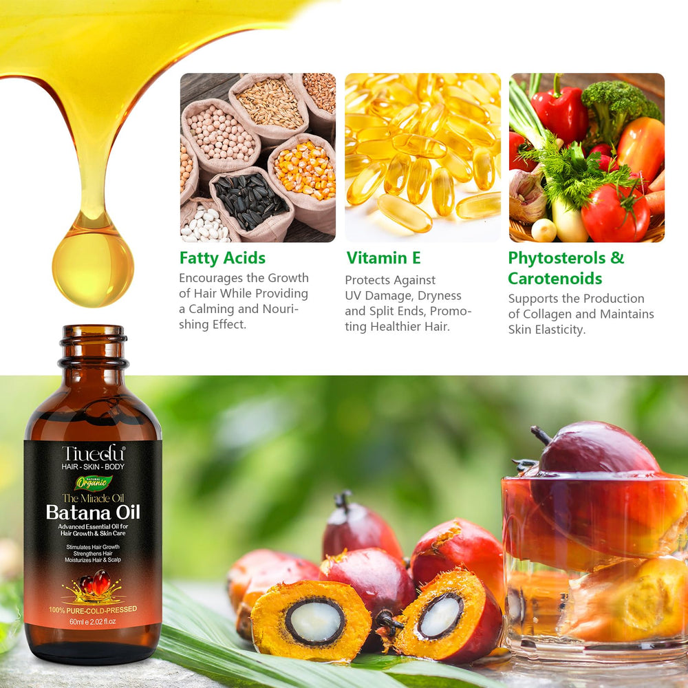 Tiuedu Batana Oil on hair roots for nourishment