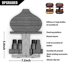 Top fixed tray holding diffuser or small plant on bamboo stand