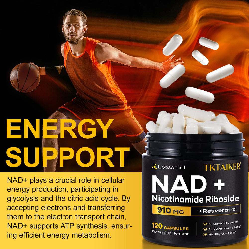 TKTALKER NAD capsules spilled from bottle