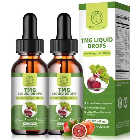 TMG 1000mg Blood Orange Liquid Drops bottle – 2 oz pack