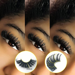 TMIELYBS 5D full-volume lashes displayed for a lush, party-ready look.