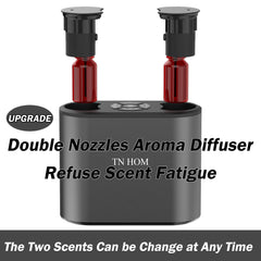 TN HOM dual nozzles diffuser with two bottles enables easy scent switching.