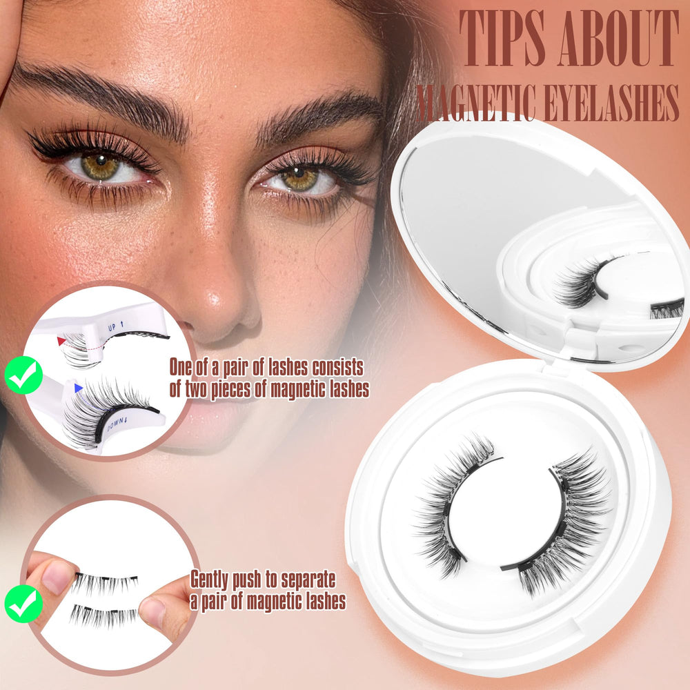 TNFVLONEINS packaged magnetic eyelashes ready for travel and on-the-go beauty.