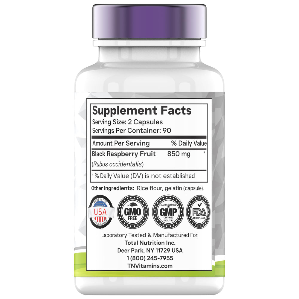Close-up of Black Raspberry Capsules