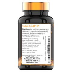 Product packaging showing 150 capsules and five month supply