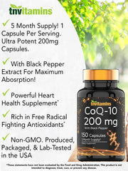 Rapid-release CoQ10 capsules with Black Pepper