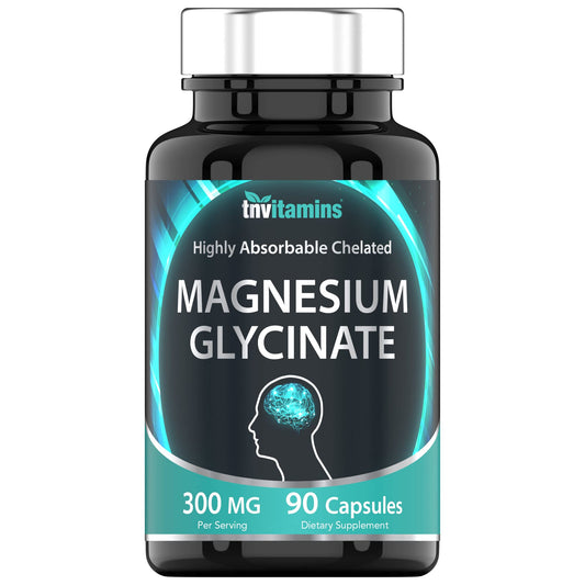 TNVitamins Magnesium Glycinate capsules bottle (300 mg per serving) – 90 count