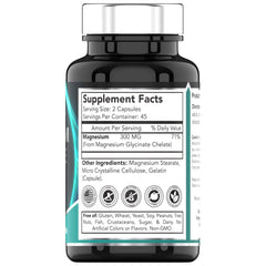 Close-up of TNVitamins Magnesium Glycinate capsules