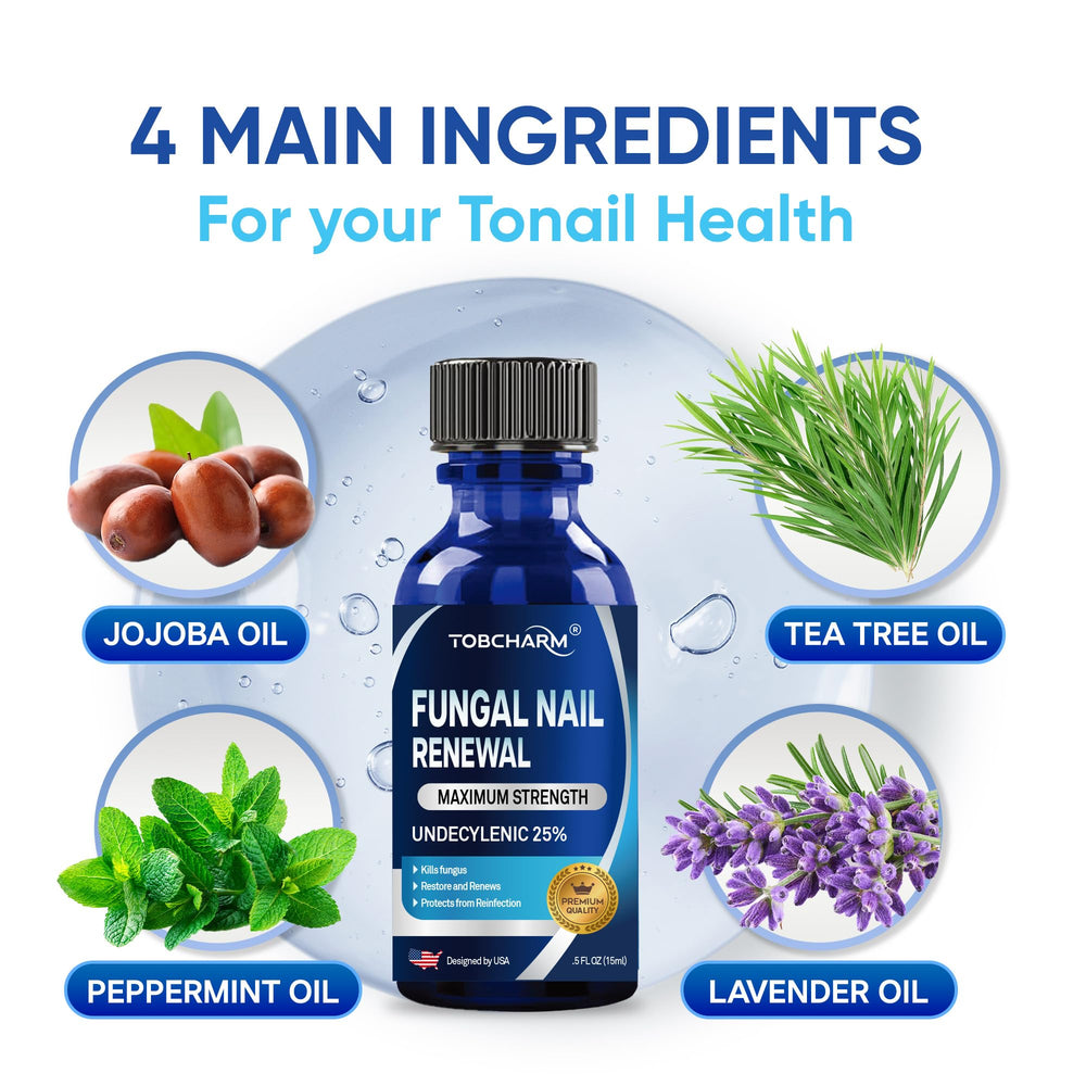 Tobcharm undecylenic acid ingredients visual signals active formula details for nails.