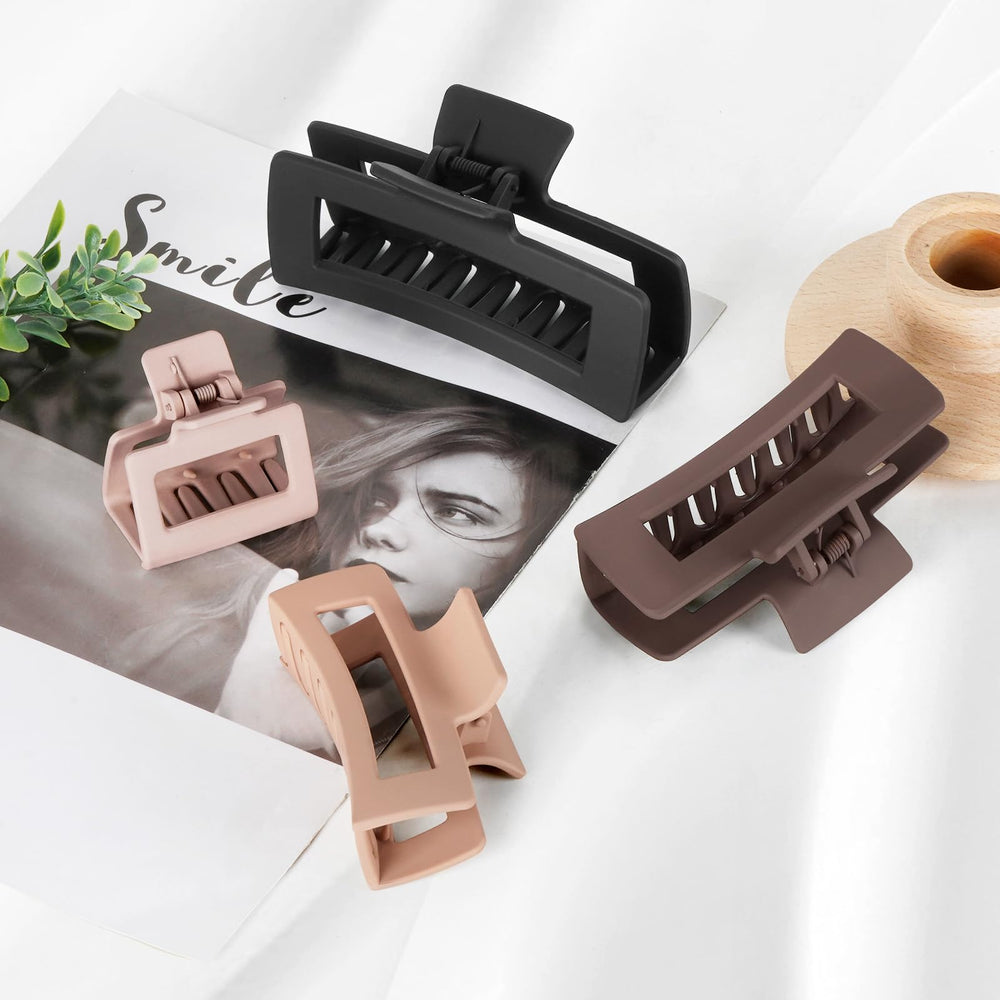 TOCESS hair claw clip jumbo two-piece set for all-day grip and style flexibility