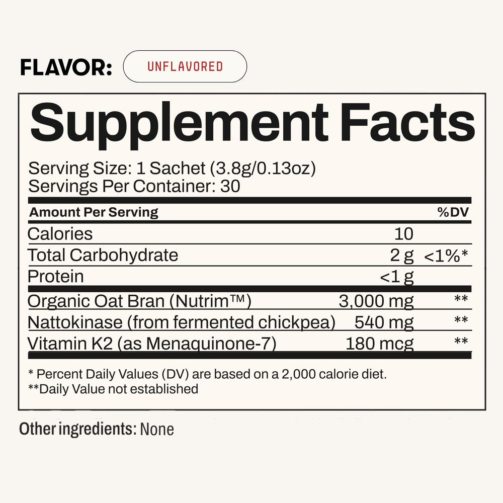 Organic oat beta-glucan 3 g per serving illustration