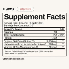 Organic oat beta-glucan 3 g per serving illustration