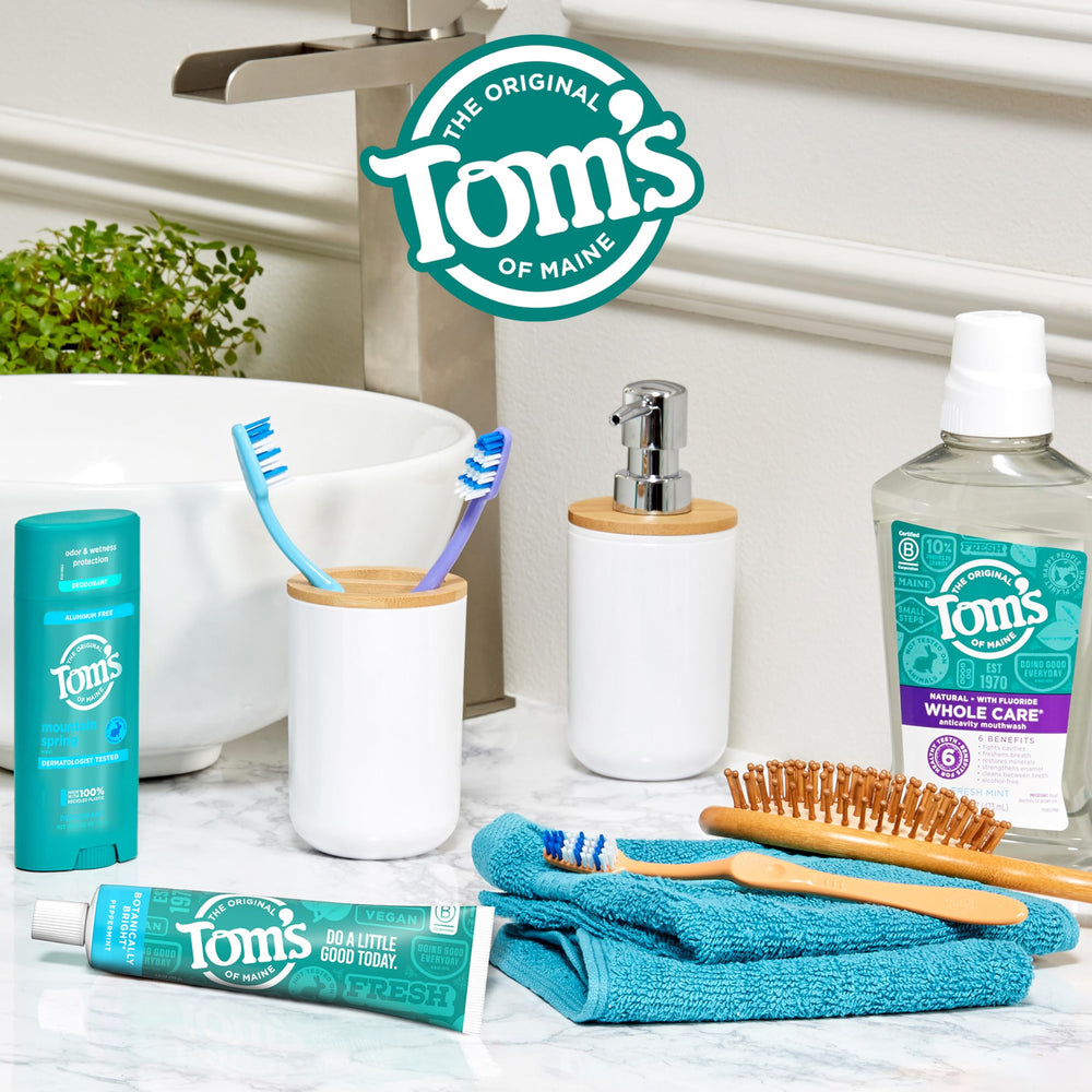 Vegan-certified and cruelty-free Tom’s toothpaste