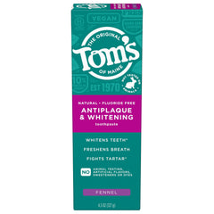 Hero image of Tom's of Maine Antiplaque Whitening Toothpaste fennel 4.5 oz