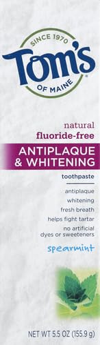 Back of Tom's of Maine toothpaste tube showing ingredients and directions