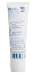 Close-up of fluoride-free kids toothpaste tubes