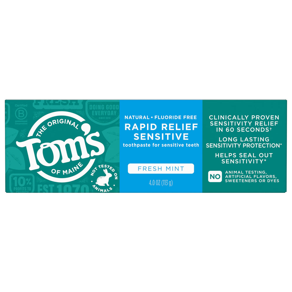 Tom's of Maine branding with certification badge