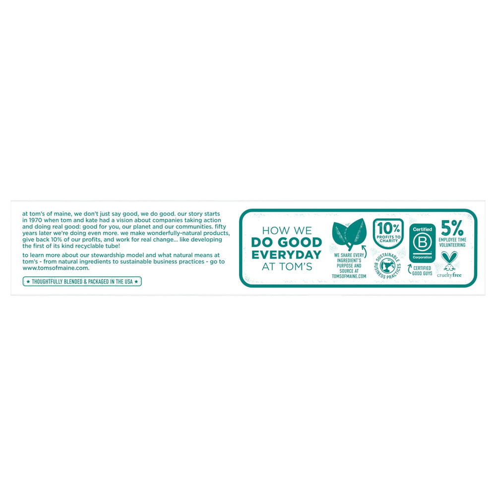 Recyclable toothpaste tube with blue recycling flag