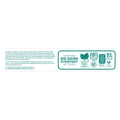Recyclable toothpaste tube with blue recycling flag