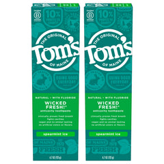 Tom's of Maine Wicked Fresh Spearmint toothpaste 4.7 oz 2-pack front view