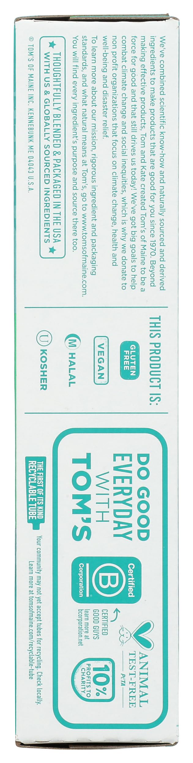 Close-up of squeeze action on toothpaste tube