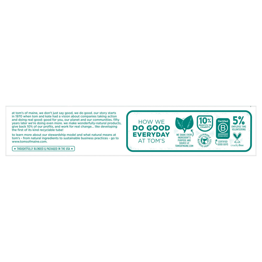 Recyclable toothpaste tube with blue recycling flag