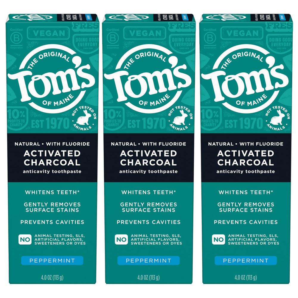 Blue recycling flag and recyclable toothpaste tube from Tom's of Maine 3-pack