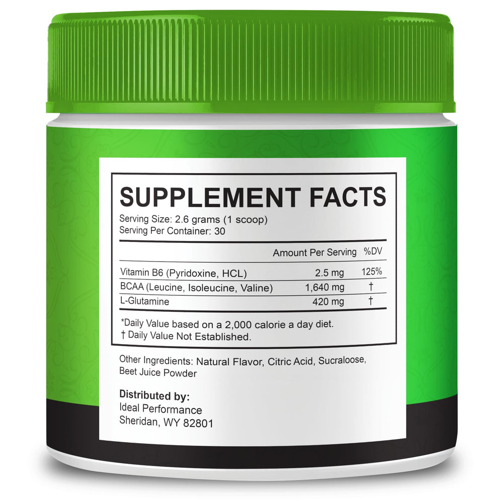 Natural green blend energy supplement with BCAA