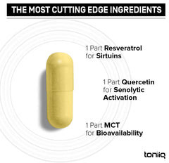 Capsules of Toniiq 1600mg Resveratrol with MCT Oil