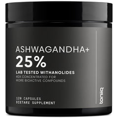 Toniiq Ashwagandha 40:1 extract bottle front label
