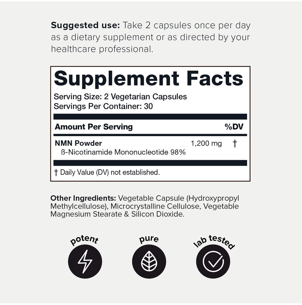 NMN capsules inside bottle close-up