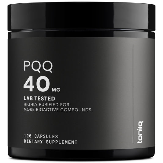 Toniiq PQQ 40mg bottle – 120 vegetarian capsules