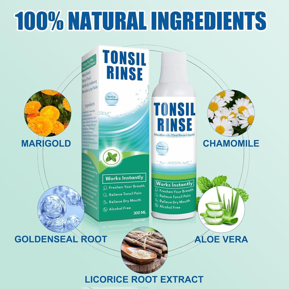 Dentist-formulated mouthwash for tonsil stone prevention