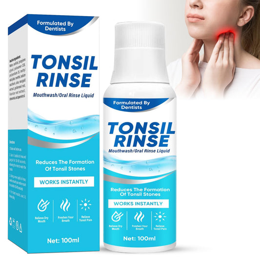 Tonsil stone remover mint mouthwash bottle front view