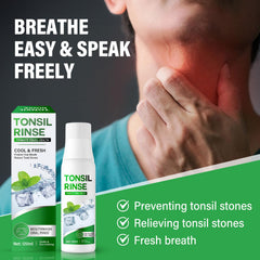 Person swishing mouthwash in their mouth